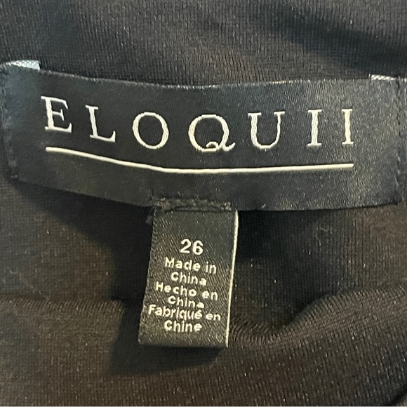 Eloquii Flat Front Pull On Bootcut Straight Black Pants Women's Size 26 - Picture 5 of 6